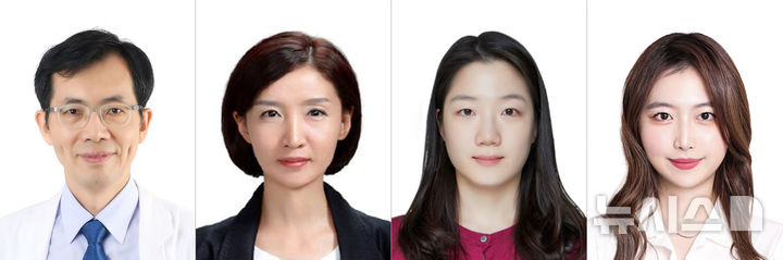[서울=뉴시스]왼쪽부터 경희대병원 원장원 교수, 경희대 의과대학 융합의과학교실 김미지 교수, 신형은 박사, 의학과 김소희). (사진= 경희대병원 제공) 2025.03.11. photo@newsis.com.