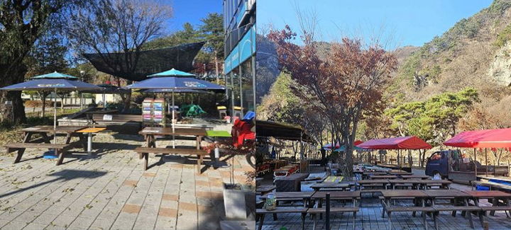 원주시 간현관광지 소금산 그랜드밸리 내 공유재산 무단 점유 현황. *재판매 및 DB 금지