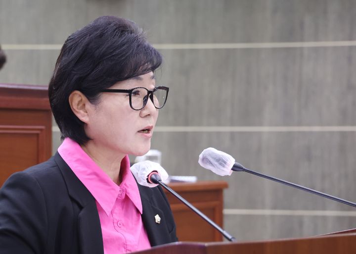 자유발언하는 김혜숙 단양군의원 *재판매 및 DB 금지