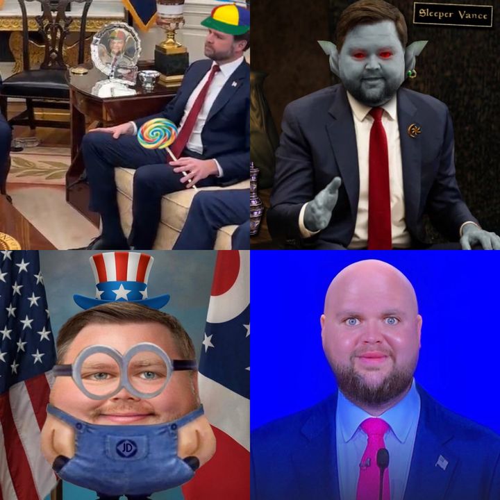 [서울=뉴시스] 많은 사람들이 엑스에 게시한 밴스의 밈이다 (사진=엑스 캡쳐) 2025.03.11. photo@newsis.com *재판매 및 DB 금지