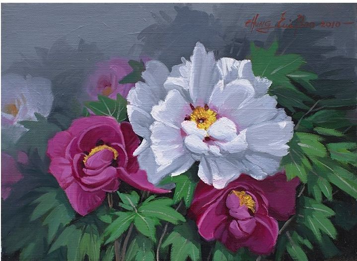 정의부, 흰 모란의 군림, Oil on canvas, 33.4 x 24.2 cm, 2010 *재판매 및 DB 금지
