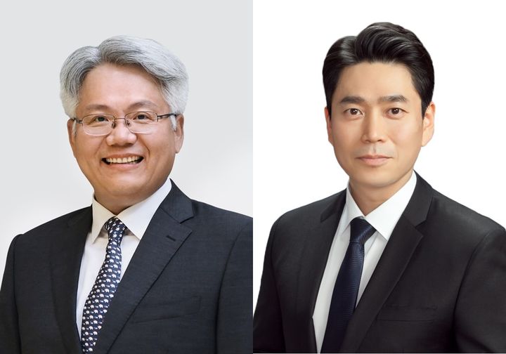 (왼쪽부터) 임왕섭 KGC인삼공사 신임 대표와 안빈 KGC인삼공사 대표.(사진=KGC인삼공사 제공) *재판매 및 DB 금지