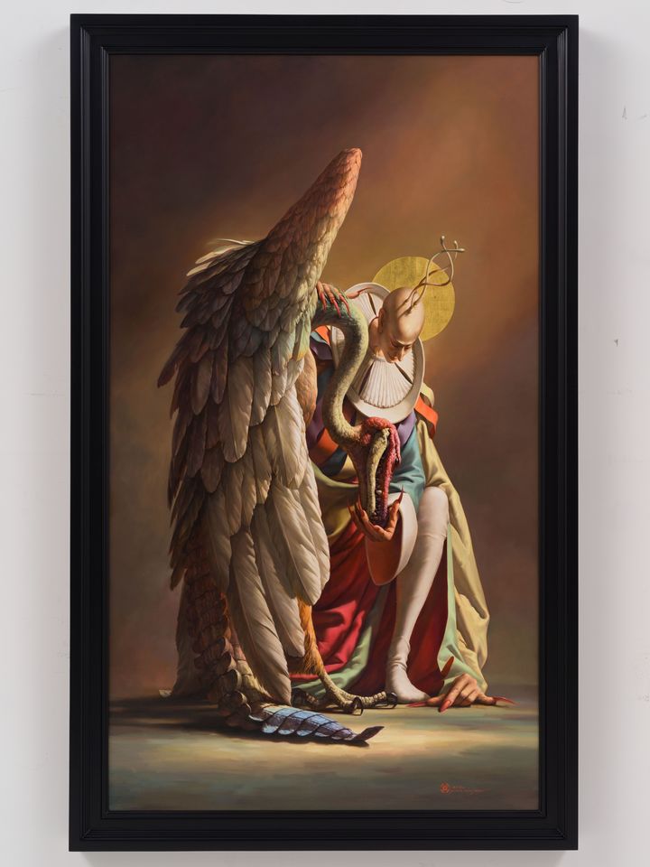 박민준 묘상(우) 2024 캔버스에 유채 140× 80.2 cm Courtesy of the artist and Tokyo Gallery+BTAP *재판매 및 DB 금지