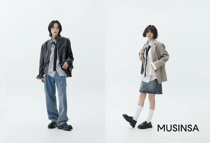 [서울=뉴시스] 무신사에서 넥타이 패션이 새로은 트렌드로 주목받고 있다고 17일 밝혔다. (사진=무신사 제공) *재판매 및 DB 금지