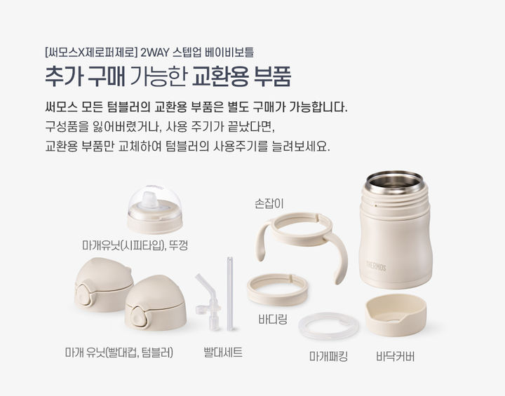 [서울=뉴시스]써모스X제로퍼제로 2WAY 스텝업 베이비보틀 교환용 부품.(사진=써모스 제공) 2025.03.18. photo@newsis.com *재판매 및 DB 금지