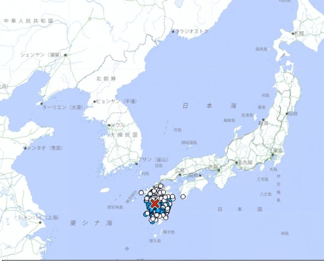 [서울=뉴시스] 일본 규슈 구마모토현 아마쿠사·아시키타 지역에서 18일 오전 5시 규모 4.8의 지진이 발생했다고 일본 기상청이 발표했다. (사진=일본 기상청 웹사이트 갈무리) 2025.03.18. *재판매 및 DB 금지
