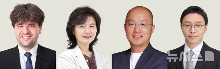 [서울=뉴시스]왼쪽부터 칼 다이서로스 미국 스탠포드대 생명공학 및 정신의학·행동과학부 교수, 안명주 성균관의대 삼성서울병원 혈액종양내과 교수, 박용근·최홍윤 교수. (사진= 아산사회복지재단 제공) 2025.03.18. photo@newsis.com. 