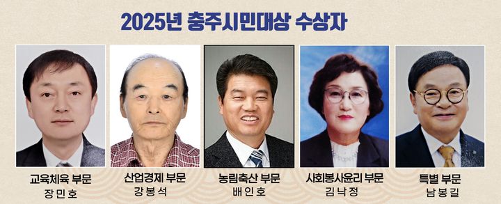 2025년 충주 시민대상 수상자 *재판매 및 DB 금지