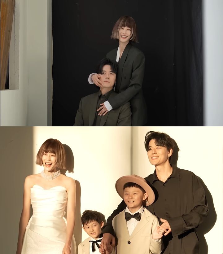 [서울=뉴시스] 이현이, 홍성기(위)·이현이 가족. (사진=유튜브 캡처) 2025.03.19. photo@newsis.com *재판매 및 DB 금지