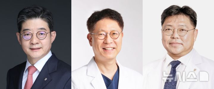 [서울=뉴시스]왼쪽부터 한승범 안암병원장, 민병욱 구로병원장, 서동훈 안산병원장. (사진= 고려대의료원 제공) 2025.03.24. photo@newsis.com. 