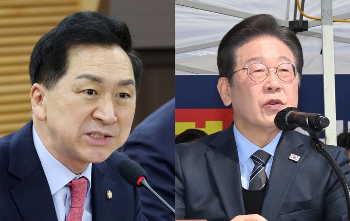 [서울=뉴시스] 김기현 국민의힘 의원(왼쪽)과 이재명 더불어민주당 대표(오른쪽). (출처=뉴시스DB) 2025.03.25. photo@newsis.com *재판매 및 DB 금지