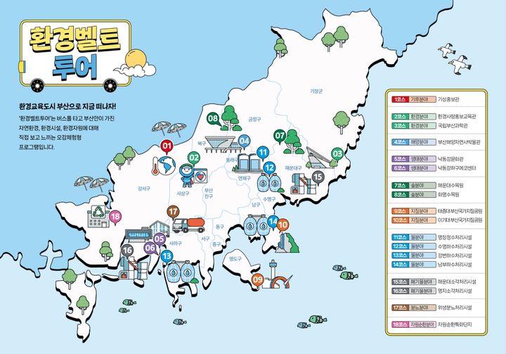[부산=뉴시스] 부산환경공단 환경벨트투어 코스. (사진=부산환경공단 제공) 2025.03.25. photo@newsis.com *재판매 및 DB 금지