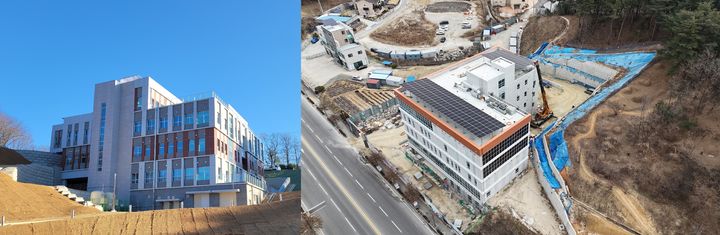 [강릉=뉴시스] 강릉시립노인요양센터(왼쪽)과 강릉남부노인종합복지관(오른쪽) 전경.(사진=강릉시 제공)photo@newsis.com *재판매 및 DB 금지