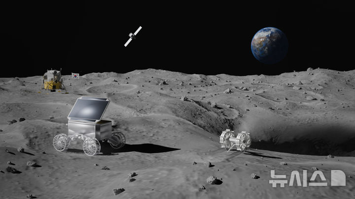 [창원=뉴시스]한국전기연구원(KERI)이 무인탐사연구소(UEL)와 협업 개발하고 있는 달 탐사용 '로버' 이미지.(사진=한국전기연구원 제공) 2025.03.31. photo@newsis.com