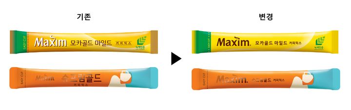 동서식품, 맥심 모카골드 스틱 디자인 8년만에 친환경 리뉴얼.(사진=동서식품 제공) *재판매 및 DB 금지
