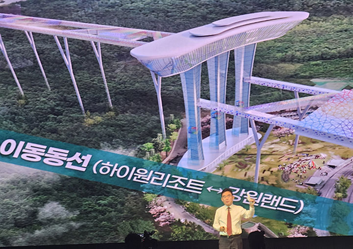 2024년 4월 2일 최철규 강원랜드 대표이사 직무대행이 'K-HIT프로젝트'를 통한 경쟁력 강화방안을 발표하고 있다.(사진=뉴시스) *재판매 및 DB 금지