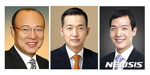 김승연 회장, 김동관 부회장, 김동원 한화생명 사장. *재판매 및 DB 금지