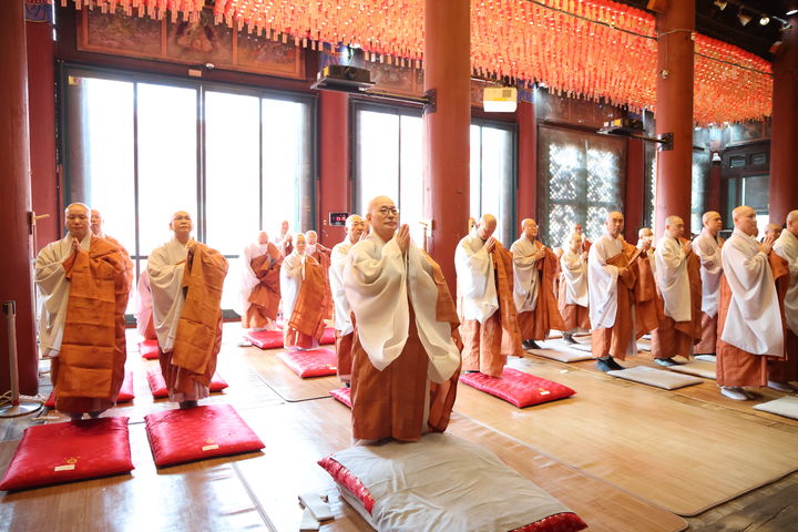 [서울=뉴시스] 1일 열린 대한불교조계종 총무원 삼원통합 고불식 (사진=대한불교조계종 제공) 2025.04.01. photo@newsis.com *재판매 및 DB 금지