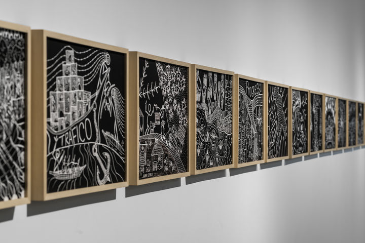 자이더 에스벨(Jaider Esbell) 개인전 설치전경, 글래드스톤, 서울, 2025 ©Jaider Esbell Courtesy of Galeria Jaider Esbell de Arte Indigena Contemporãnea and Gladstone 사진: 전병철 *재판매 및 DB 금지