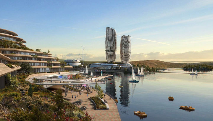 [여수=뉴시스]  여수경도해양관광단지에 들어설 예정인 5성급 호텔 조감도. (사진=여수시 제공) 2025.04.02. photo@newsis.com *재판매 및 DB 금지