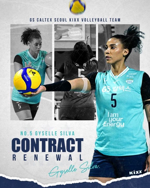 [서울=뉴시스] 여자배구 GS칼텍스가 2일 팀의 외국인 공격수 지젤 실바와 재계약을 체결했다고 발표했다. (사진=GS칼텍스 제공) 2025.04.02. *재판매 및 DB 금지