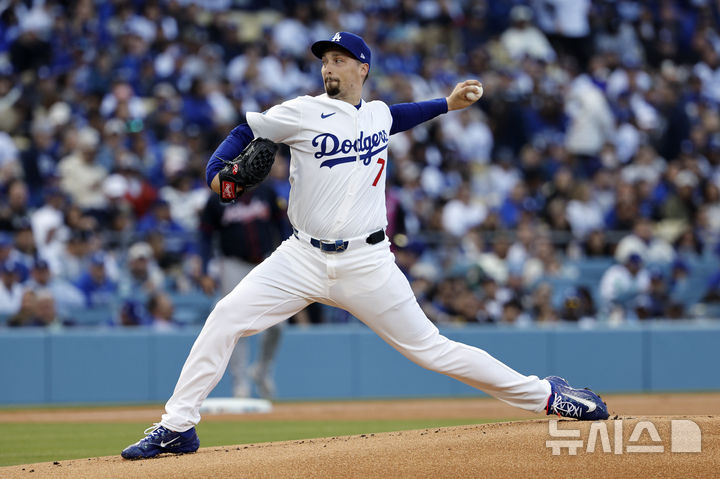 [로스앤젤레스=AP/뉴시스] 메이저리그(MLB) LA 다저스의 블레이크 스넬. 2025.04.07