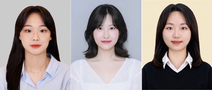 [진주=뉴시스]경상국립대학교 대학원, 약학과 김민지, 컴퓨터공학과 이현주, 화학과 고원지.(사진=경상국립대 제공).2025.04.03.photo@newsis.com *재판매 및 DB 금지