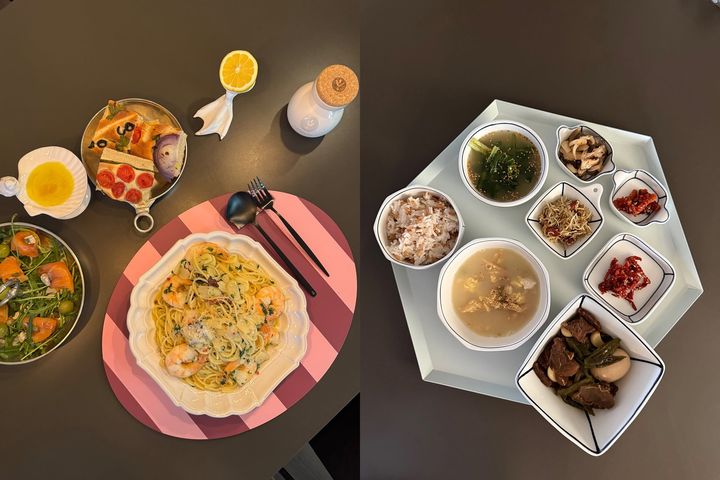 [서울=뉴시스] 최은경이 올린 밥상. (사진=인스타그램 캡처) 2025.04.03. photo@newsis.com *재판매 및 DB 금지