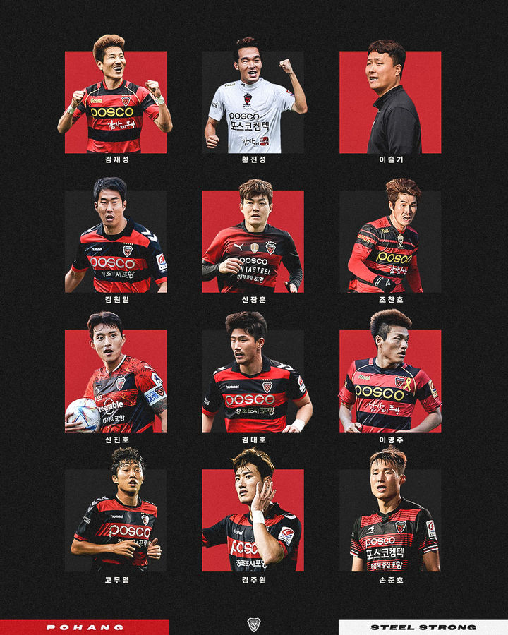 [서울=뉴시스] 프로축구 K리그1 포항 스틸러스 출신 모임 '포만감', 산불 피해 복구 위한 지원금 기부. (사진=포항 스틸러스 제공) *재판매 및 DB 금지