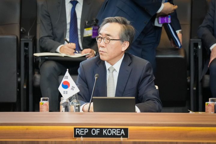 조태열 외교부 장관은 3일(현지시간) 벨기에 브뤼셀에서 개최된 북대서양조약기구(NATO·나토) 외교장관 회의에 참석해 러북 군사협력 등 유럽과 인태 지역의 안보 연계, 우크라이나 지원, 방산 협력 등을 논의했다. (사진=외교부 제공) 2025.04.04 *재판매 및 DB 금지