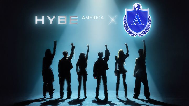 [서울=뉴시스] 하이브 아메리카 신규 레이블 'HYBE AMERICA x AU' 설립 발표. (사진 = 하이브 제공) 2025.04.04. photo@newsis.com *재판매 및 DB 금지