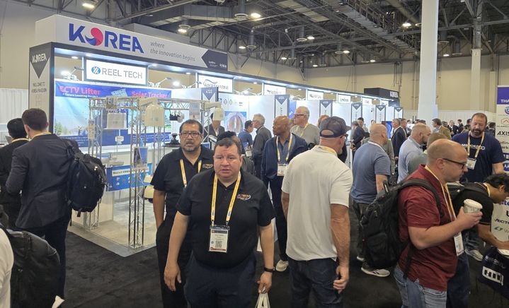 [서울=뉴시스] KISIA와 KOTRA가 2일부터 4일까지 진행되는 ISC WEST 2025에 한국공동관을 운영한다. 다수 국내 보안기업이 참가한다. 전시회 내부 한국공동관의 모습. (사진=KISIA 제공) 2025.04.04 photo@newsis.com *재판매 및 DB 금지