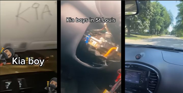 [서울=뉴시스] 소셜미디어 플랫폼에 올라온 현대차와 기아 차량을 대상으로 한 청소년들의 차량 절도 범죄 화면. (사진=유튜브 갈무리) 2025.04.04 photo@newsis.com *재판매 및 DB 금지