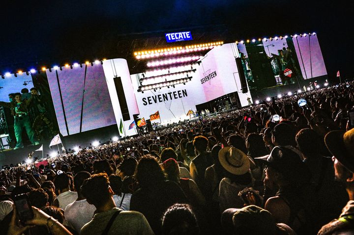 [서울=뉴시스] 세븐틴 멕시코 '테카테 팔 노르테 2025' 헤드라이너 현장. (사진 = 플레디스 엔터테인먼트 제공) 2025.04.06. photo@newsis.com *재판매 및 DB 금지