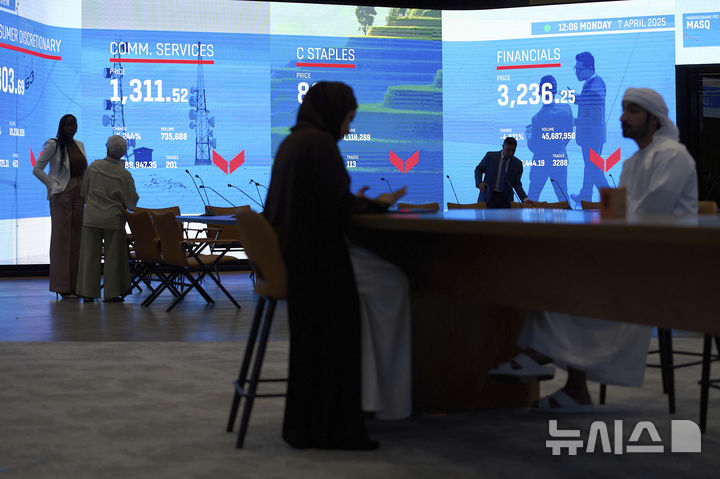 [AP/뉴시스] 7일 아랍에미리트연합 두바이 금융거래소
