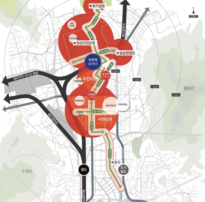 [부산=뉴시스] 부산연구원은 정책포커스 '철도역 주변에 도시디자인을 입히다'를 발간했다. 보고서는 낙후된 역 주변을 활성화하기 위해서는 걸으면서 즐길 수 있는 '워커블 시티(Walkable City)' 환경 조성이 필수적이라고 강조했다. (사진=부산연구원 제공) 2025.04.07.photo@newsis.com *재판매 및 DB 금지