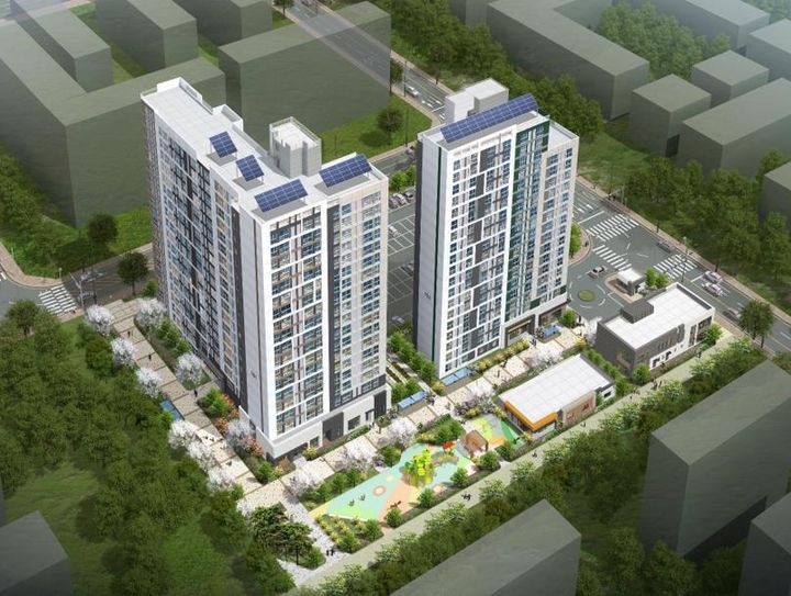 [청주=뉴시스] 괴산미니복합타운 A1 행복주택 조감도. photo@newsis.com *재판매 및 DB 금지