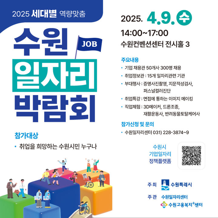 [수원=뉴시스] 수원시 일자리박람회 홍보물. (사진=수원시 제공) 2025.04.07. photo@newsis.com *재판매 및 DB 금지