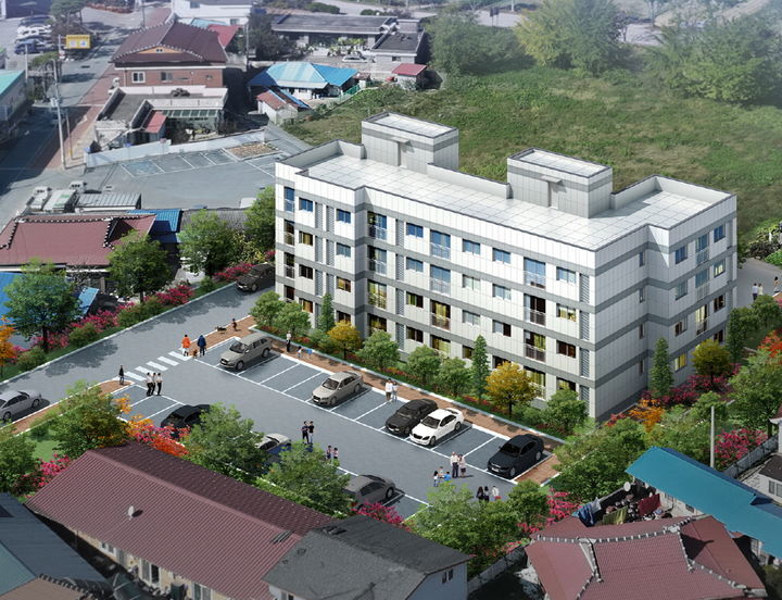 [순창=뉴시스] 순창군이 무주택 신혼부부 및 청년을 위해 마련한 복흥면 공공임대주택 조감도. *재판매 및 DB 금지