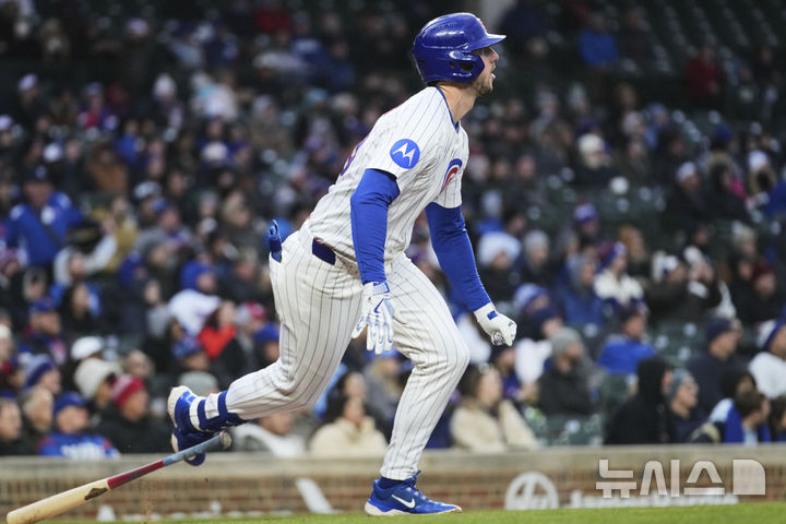 [시카고=AP/뉴시스] 메이저리그 시카고 컵스의 카일 터커. 2025.04.08