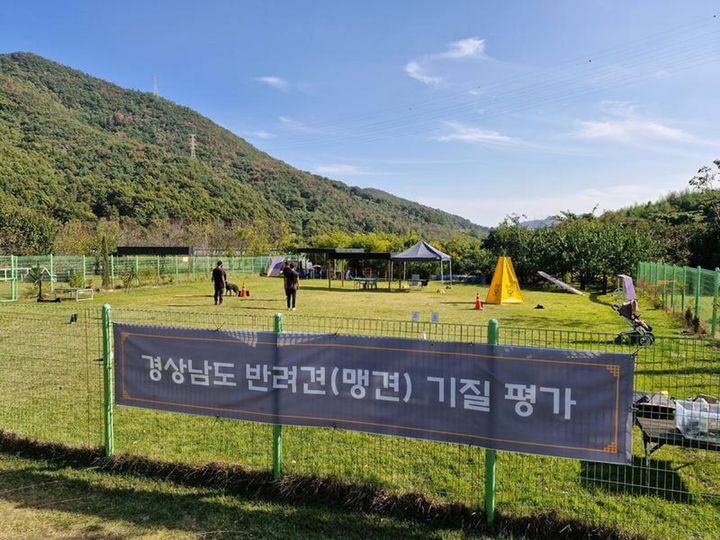 [창원=뉴시스] 경남도 반려견(맹견) 기질 평가 장소. (사진=경남도 제공) 2025.04.08. photo@newsis.com *재판매 및 DB 금지