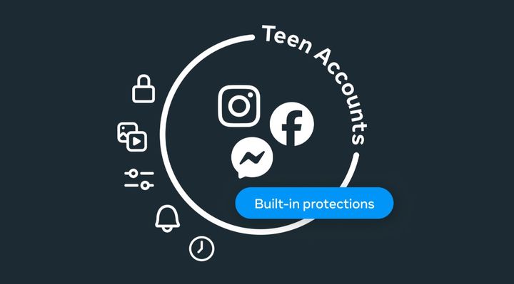 [서울=뉴시스] 메타는 8일(현지 시간) 미국, 영국, 호주, 캐나다를 우선으로 페이스북·메신저에 '청소년 계정' 제도를 도입한다고 밝혔다. 2025.04.09. (사진=메타 블로그) *재판매 및 DB 금지