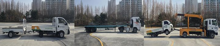 왼쪽부터 소형견인차, 대형견인차, 구난차 운전면허 제1종특수 기능시험용 차량. *재판매 및 DB 금지