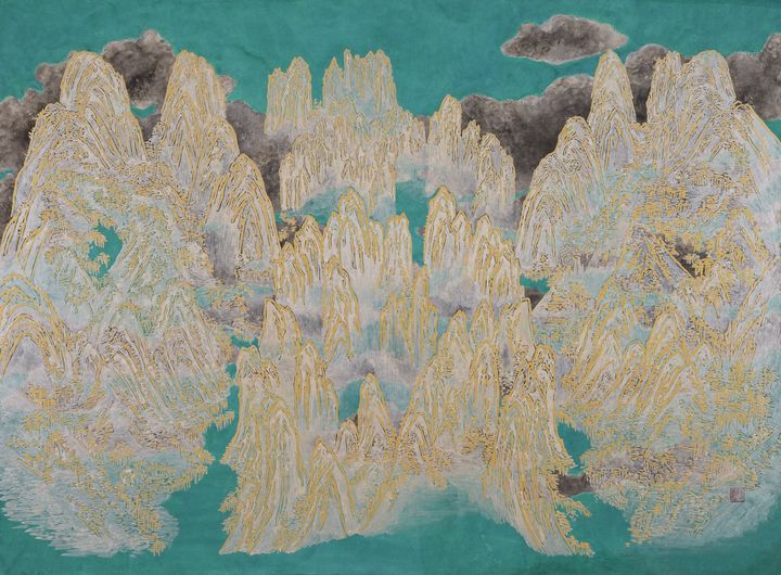 세종뮤지엄갤러리가 박소영 작가 기획초대전을 개최한다. 사진은 '유어산수(遊於山水)-금강산 25-01, 97×130cm, 장지에 수묵 채색, 2025' (사진=세종대 제공) *재판매 및 DB 금지