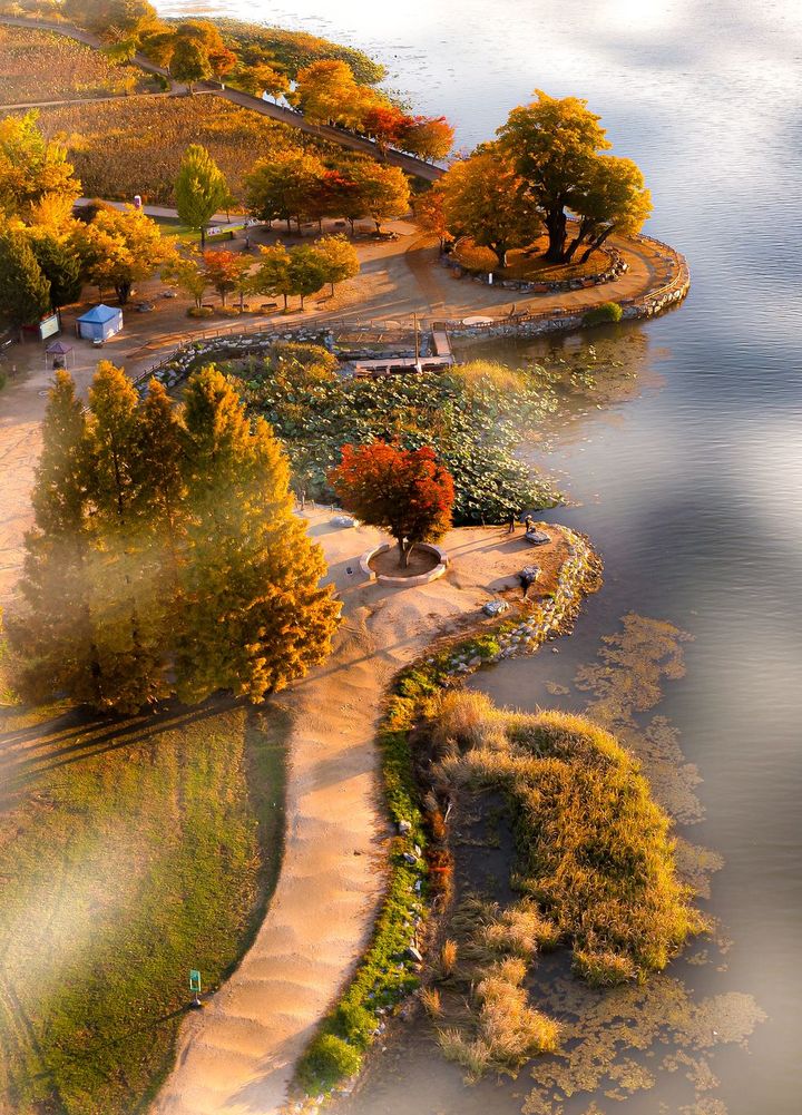 [수원=뉴시스] 2024년도 경기도 관광사진 공모전 대상 김흥열 작가의 가을 스케치 두물머리. (사진=경기관광공사 제공) 2025.04.09. photo@newsis.com *재판매 및 DB 금지