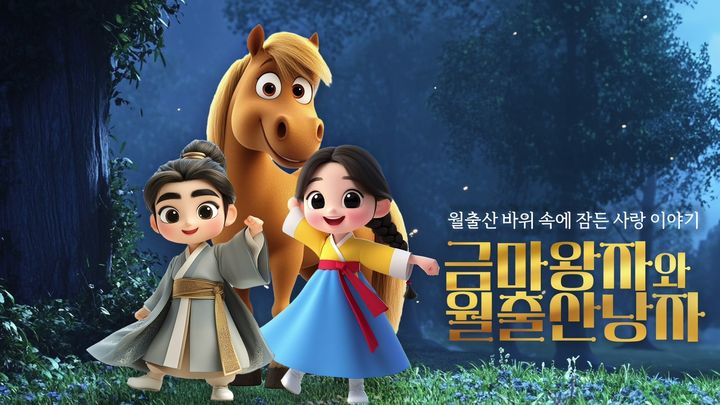 [영암=뉴시스]애니메이션 '금마 왕자와 월출산 낭자' 포스터. (사진=영암군 제공) 2025.04.09. photo@newsis.com *재판매 및 DB 금지