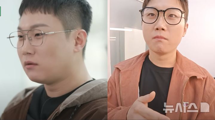 [서울=뉴시스] 지난해 5월 tvN '유퀴즈 온 더 블록'에 출연한 모습(왼쪽)과 최근 다이어트를 성공한 모습(오른쪽) (사진=tvN '유퀴즈 온더 블록', 유튜브 채널 '곽튜브' 캡처) 