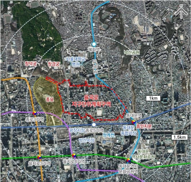 [서울=뉴시스] '율곡로 지구단위계획' 구역 위치도. 2025.04.10 (사진 제공=서울시) photo@newsis.com *재판매 및 DB 금지