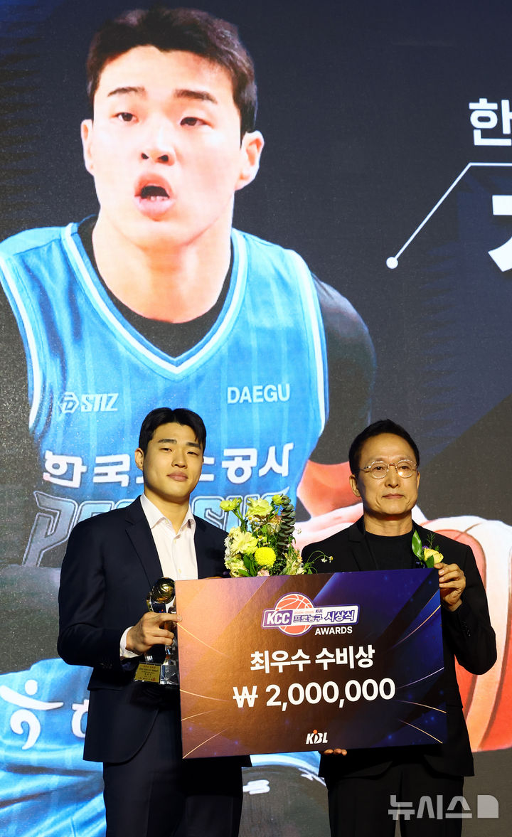 최우수 수비상 수상한 한구가스공사 정성우