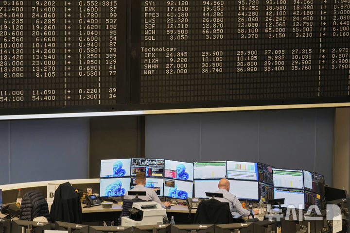 [AP/뉴시스] 독일 프랑크푸르트 주식시장